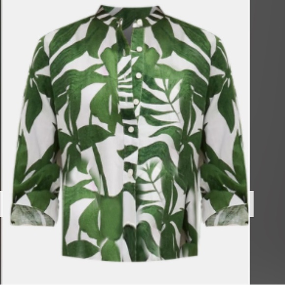 Ann Taylor Tops - Ann Taylor Green Leaf Pattern Shirt